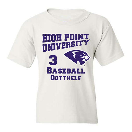 High Point - NCAA Baseball : Zach Gotthelf - Youth T-Shirt-0