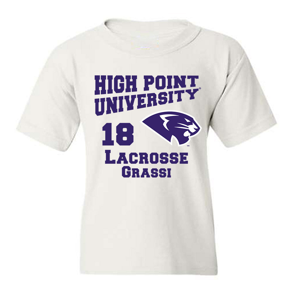 High Point - NCAA Men's Lacrosse : Anthony Grassi - Youth T-Shirt-0