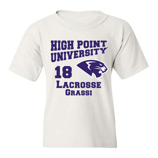 High Point - NCAA Men's Lacrosse : Anthony Grassi - Youth T-Shirt-0