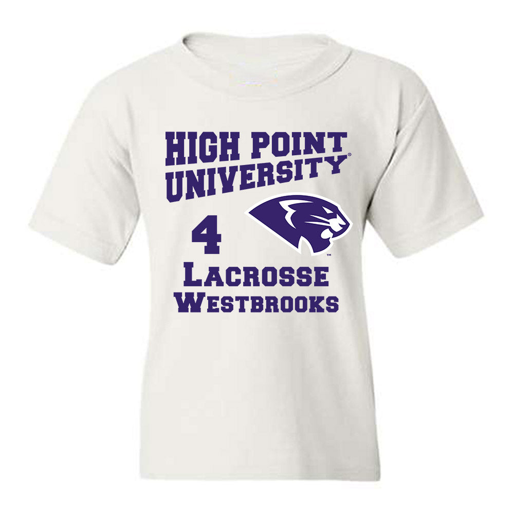 High Point - NCAA Men's Lacrosse : James Westbrooks - Youth T-Shirt-0