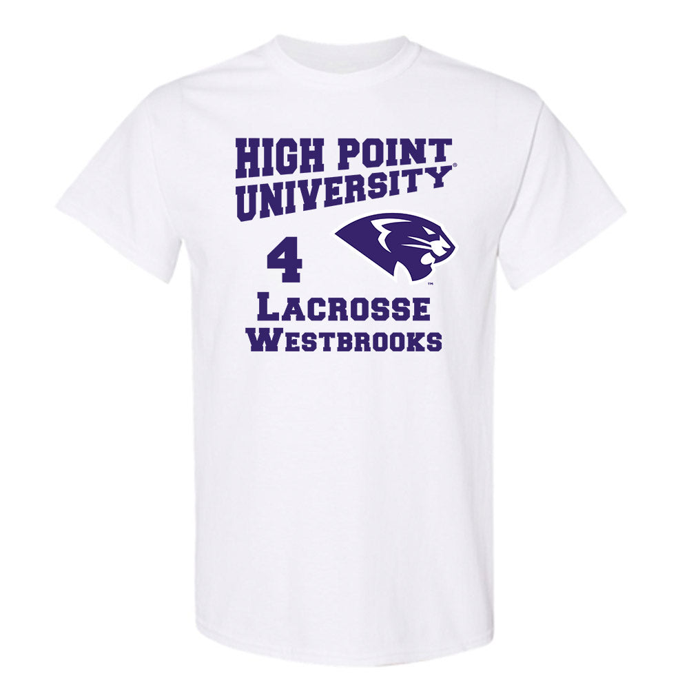 High Point - NCAA Men's Lacrosse : James Westbrooks - T-Shirt-0