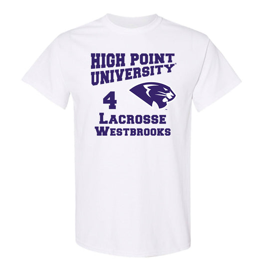 High Point - NCAA Men's Lacrosse : James Westbrooks - T-Shirt-0