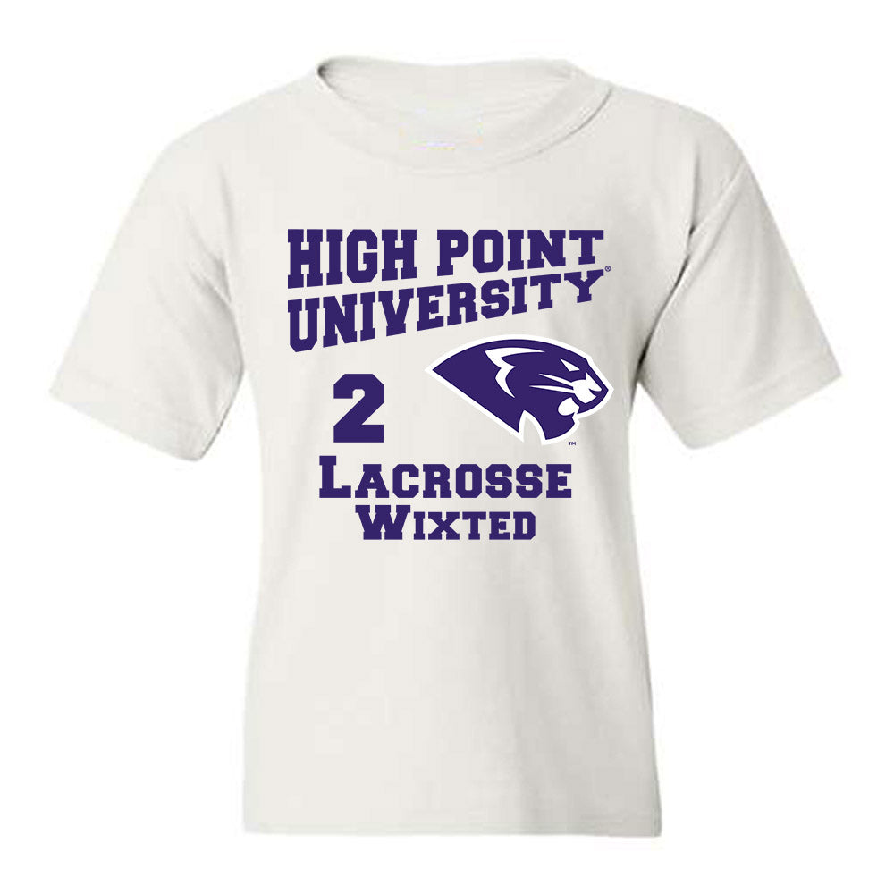 High Point - NCAA Men's Lacrosse : Justin Wixted - Youth T-Shirt-0