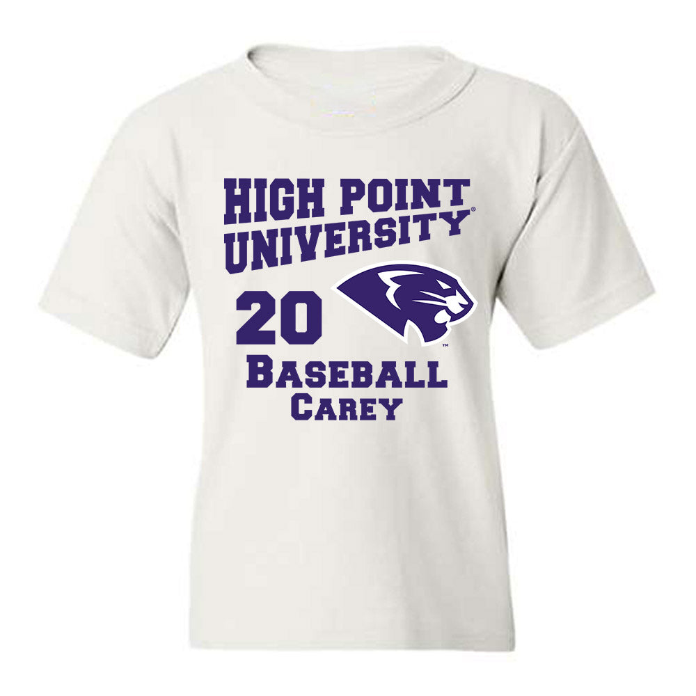 High Point - NCAA Baseball : Jack Carey - Youth T-Shirt-0