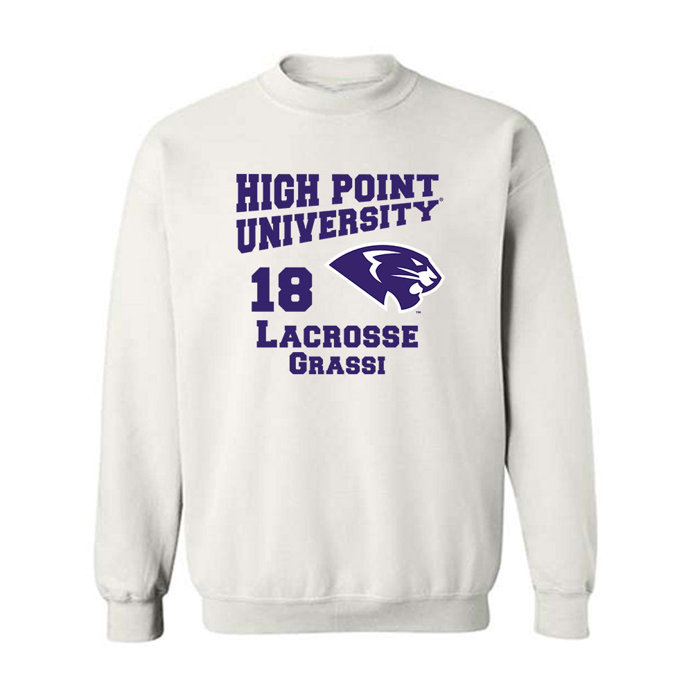 High Point - NCAA Men's Lacrosse : Anthony Grassi - Crewneck Sweatshirt-0