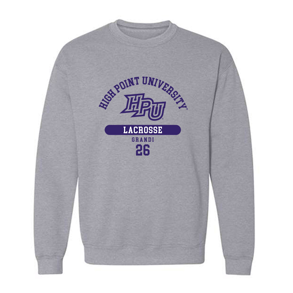 High Point - NCAA Women's Lacrosse : Ava Grandi - Classic Fashion Shersey Crewneck Sweatshirt-0