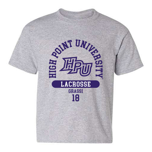 High Point - NCAA Men's Lacrosse : Anthony Grassi - Youth T-Shirt-0