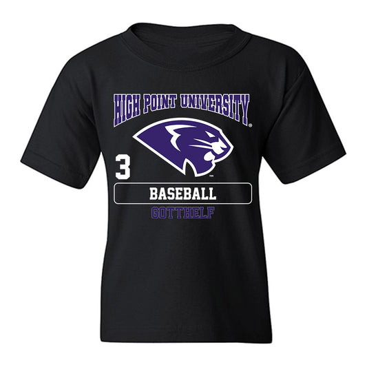 High Point - NCAA Baseball : Zach Gotthelf - Youth T-Shirt-0