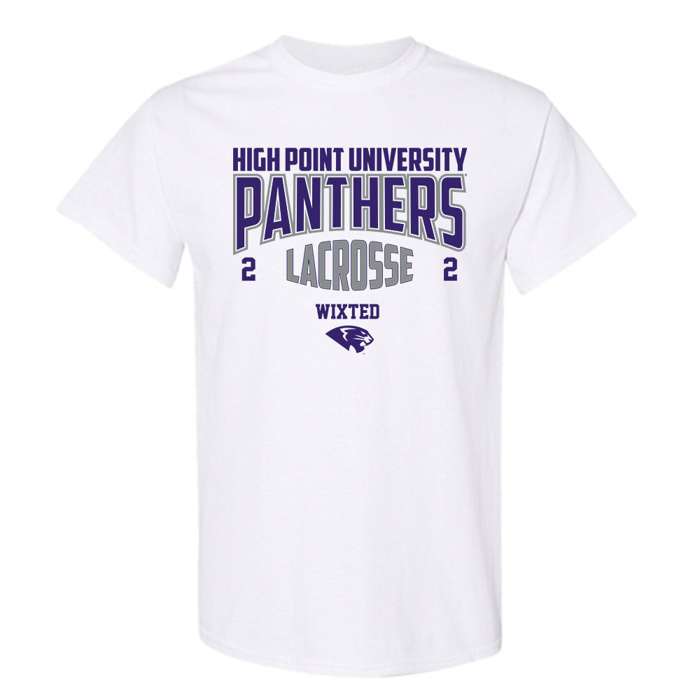 High Point - NCAA Men's Lacrosse : Justin Wixted - T-Shirt-0
