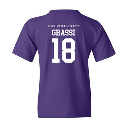 High Point - NCAA Men's Lacrosse : Anthony Grassi - Youth T-Shirt-1