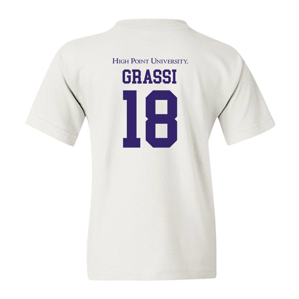 High Point - NCAA Men's Lacrosse : Anthony Grassi - Youth T-Shirt-1