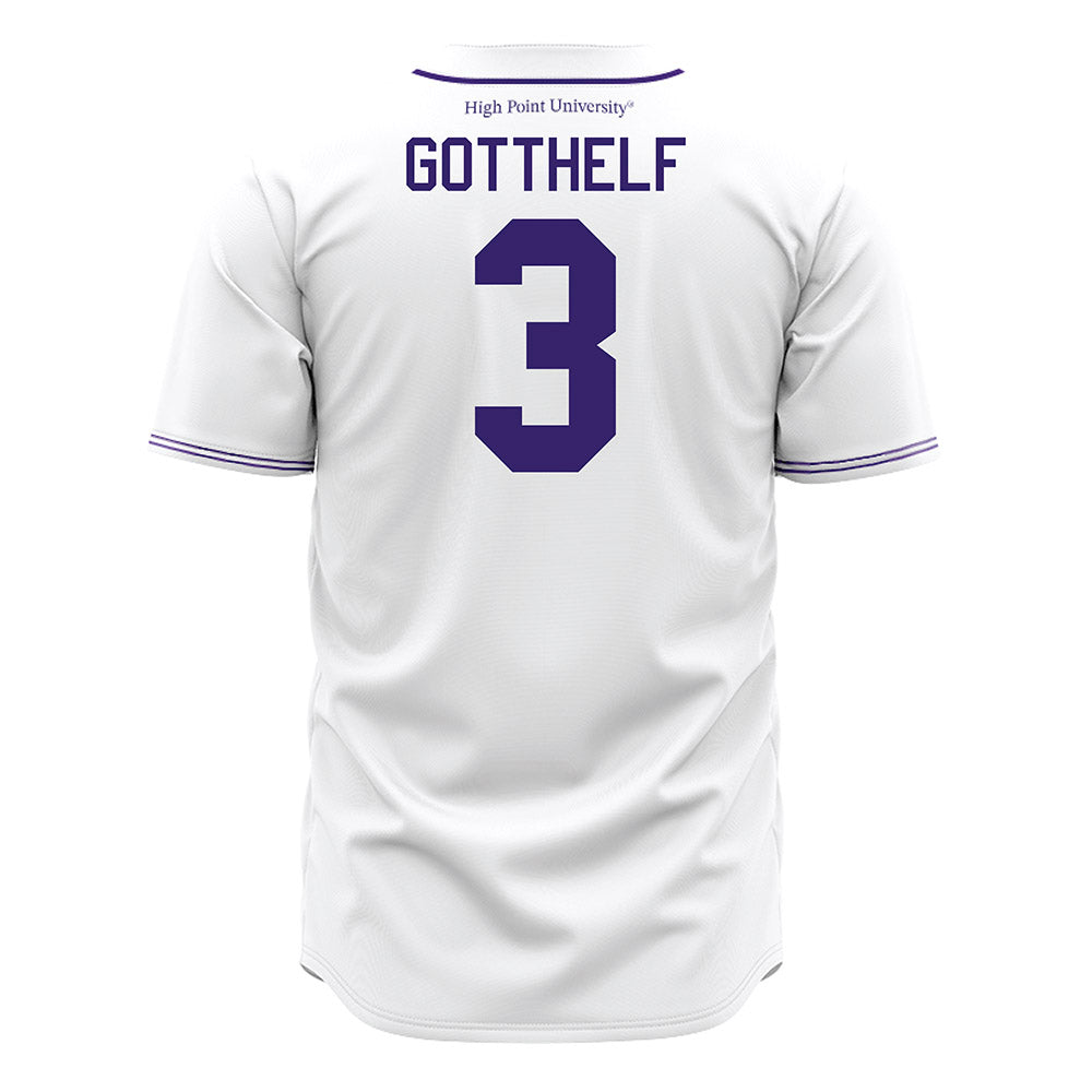 High Point - NCAA Baseball : Zach Gotthelf - White Jersey-1