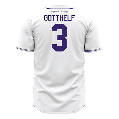 High Point - NCAA Baseball : Zach Gotthelf - White Jersey-1