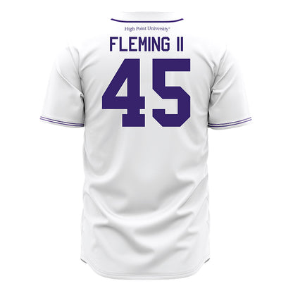 High Point - NCAA Baseball : Dubs Fleming II - White Jersey-1