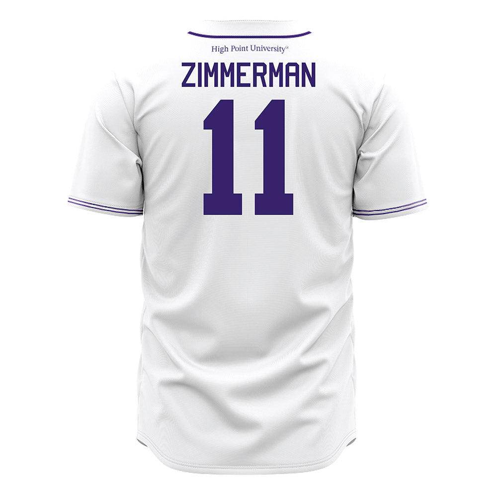 High Point - NCAA Baseball : Noah Zimmerman - White Jersey-1