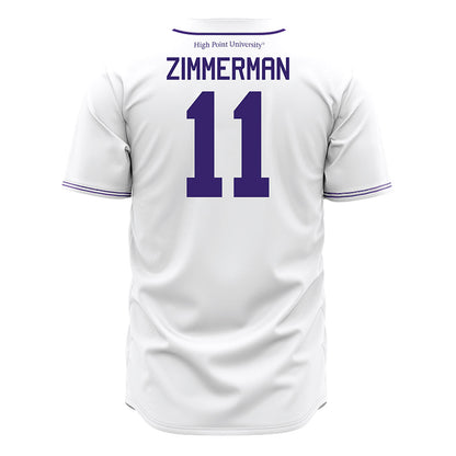 High Point - NCAA Baseball : Noah Zimmerman - White Jersey-1