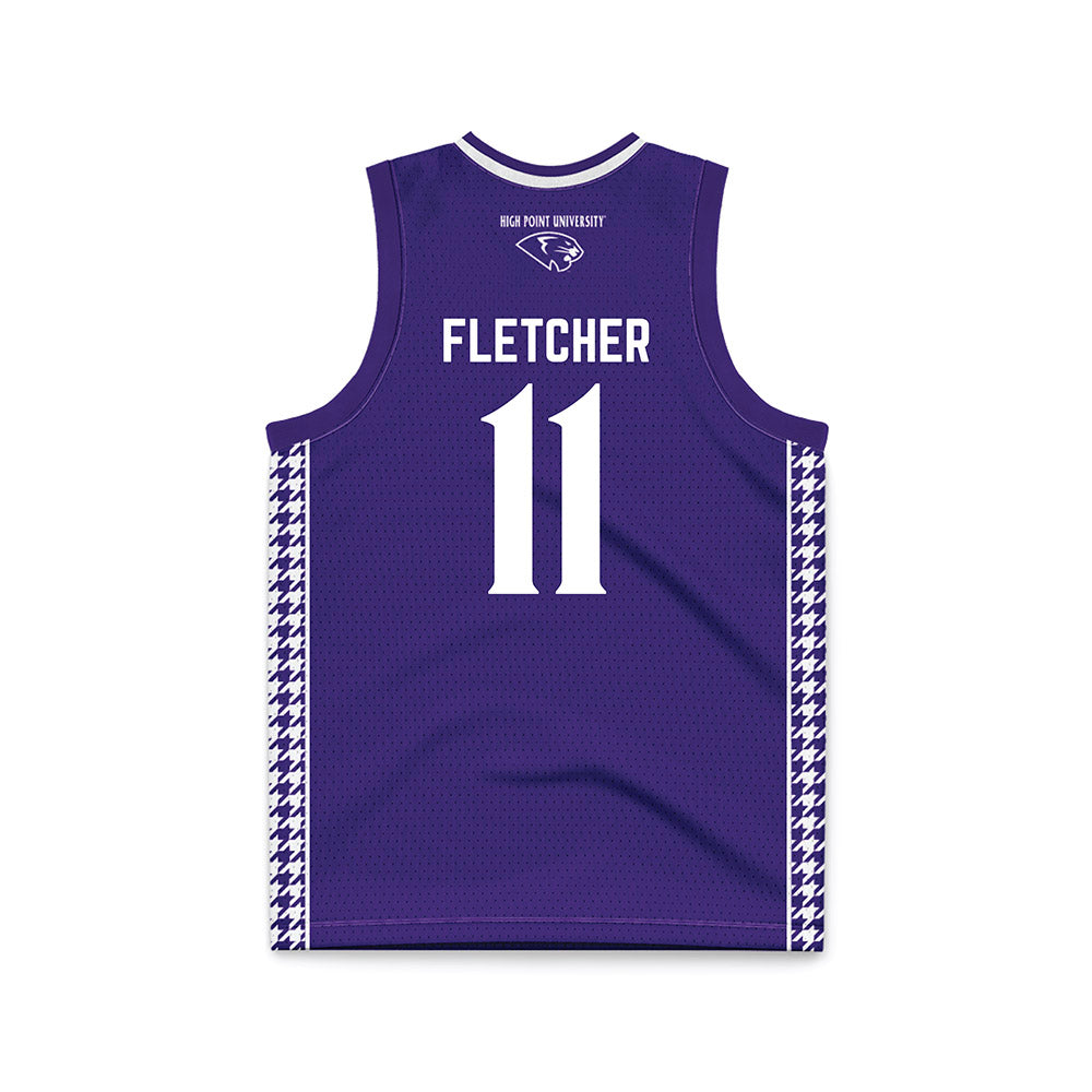 High Point - NCAA Men's Basketball : Camron Fletcher - Purple Basketball Jersey-1