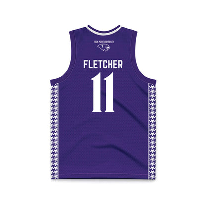 High Point - NCAA Men's Basketball : Camron Fletcher - Purple Basketball Jersey-1