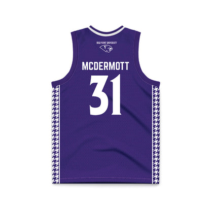 High Point - NCAA Men's Basketball : Seamus McDermott - Purple Basketball Jersey-1