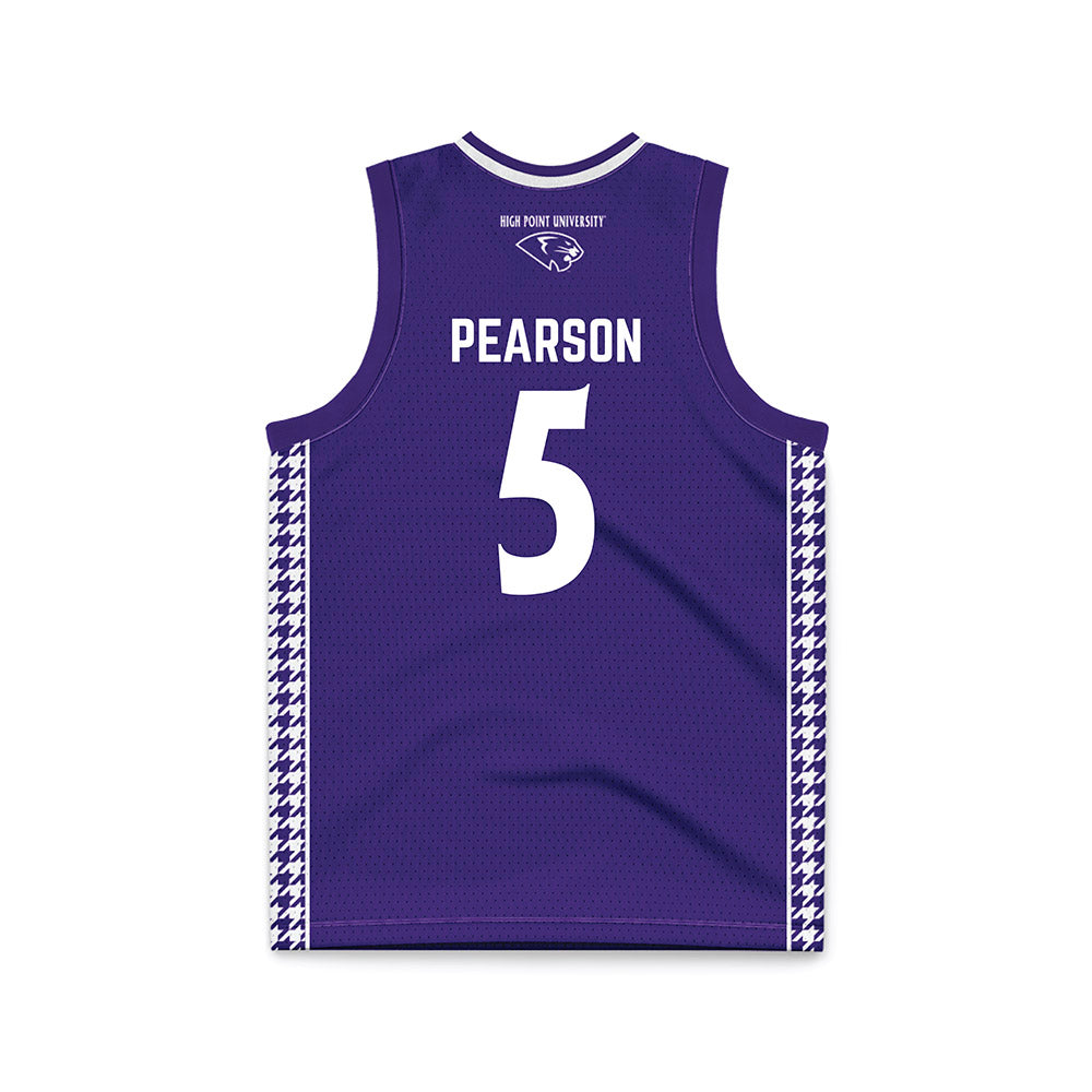 High Point - NCAA Men's Basketball : Trey Pearson - Purple Basketball Jersey-1