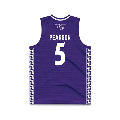 High Point - NCAA Men's Basketball : Trey Pearson - Purple Basketball Jersey-1