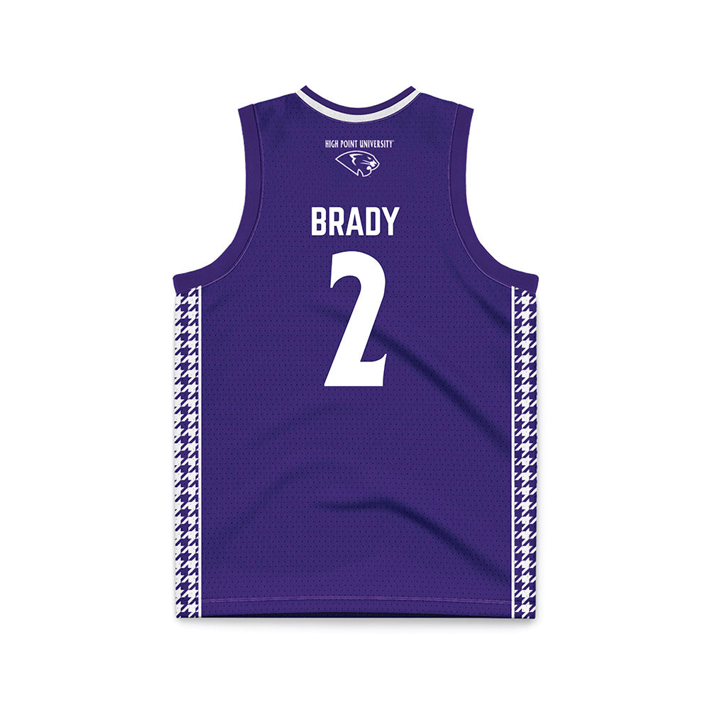 High Point - NCAA Men's Basketball : Vincent Brady - Purple Basketball Jersey-1