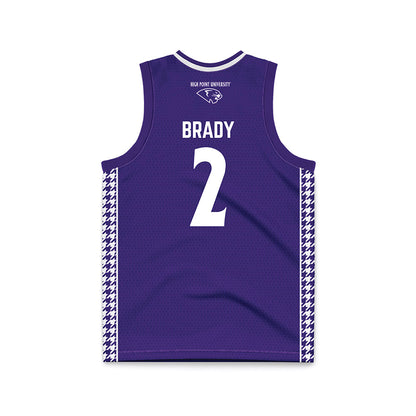 High Point - NCAA Men's Basketball : Vincent Brady - Purple Basketball Jersey-1