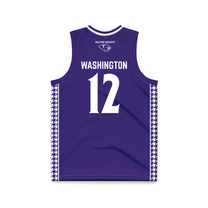 High Point - NCAA Men's Basketball : Scotty Washington - Purple Basketball Jersey-1