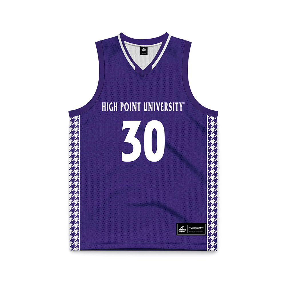 High Point - NCAA Men's Basketball : Filip Brankovic - Purple Basketball Jersey-0