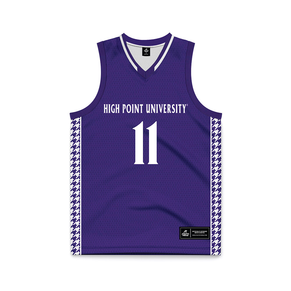 High Point - NCAA Men's Basketball : Camron Fletcher - Purple Basketball Jersey-0