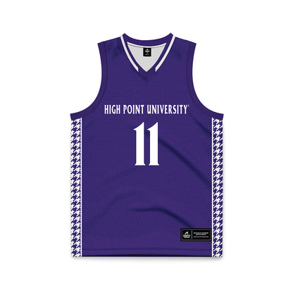 High Point - NCAA Men's Basketball : Camron Fletcher - Purple Basketball Jersey-0