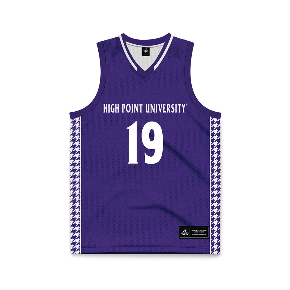 High Point - NCAA Men's Basketball : Josh Ibukunoluwa - Purple Basketball Jersey-0