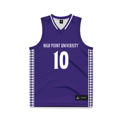 High Point - NCAA Men's Basketball : Dorian Grosber - Purple Basketball Jersey-0