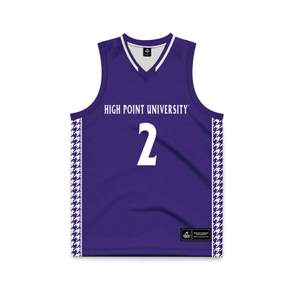 High Point - NCAA Men's Basketball : Vincent Brady - Purple Basketball Jersey-0