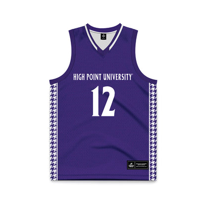 High Point - NCAA Men's Basketball : Scotty Washington - Purple Basketball Jersey-0