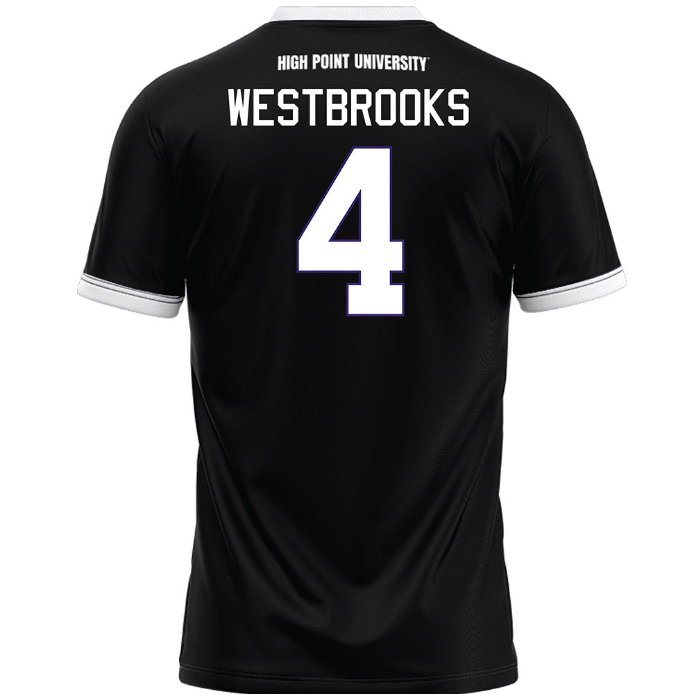 High Point - NCAA Men's Lacrosse : James Westbrooks - Black Lacrosse Jersey -1