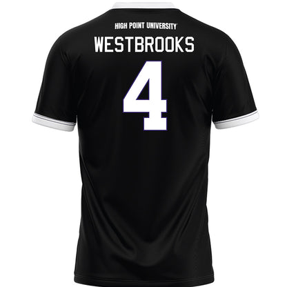 High Point - NCAA Men's Lacrosse : James Westbrooks - Black Lacrosse Jersey -1