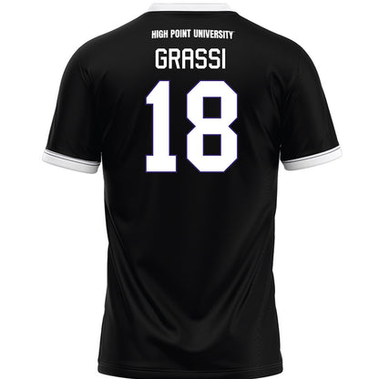 High Point - NCAA Men's Lacrosse : Anthony Grassi - Black Lacrosse Jersey -1