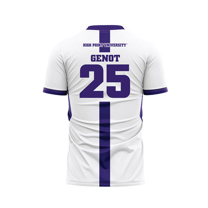 High Point - NCAA Men's Soccer : Kingston Genot - White Soccer Jersey-1