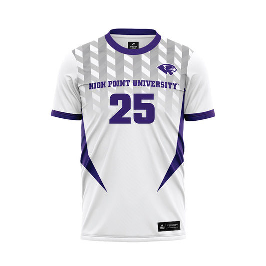 High Point - NCAA Men's Soccer : Kingston Genot - White Soccer Jersey-0