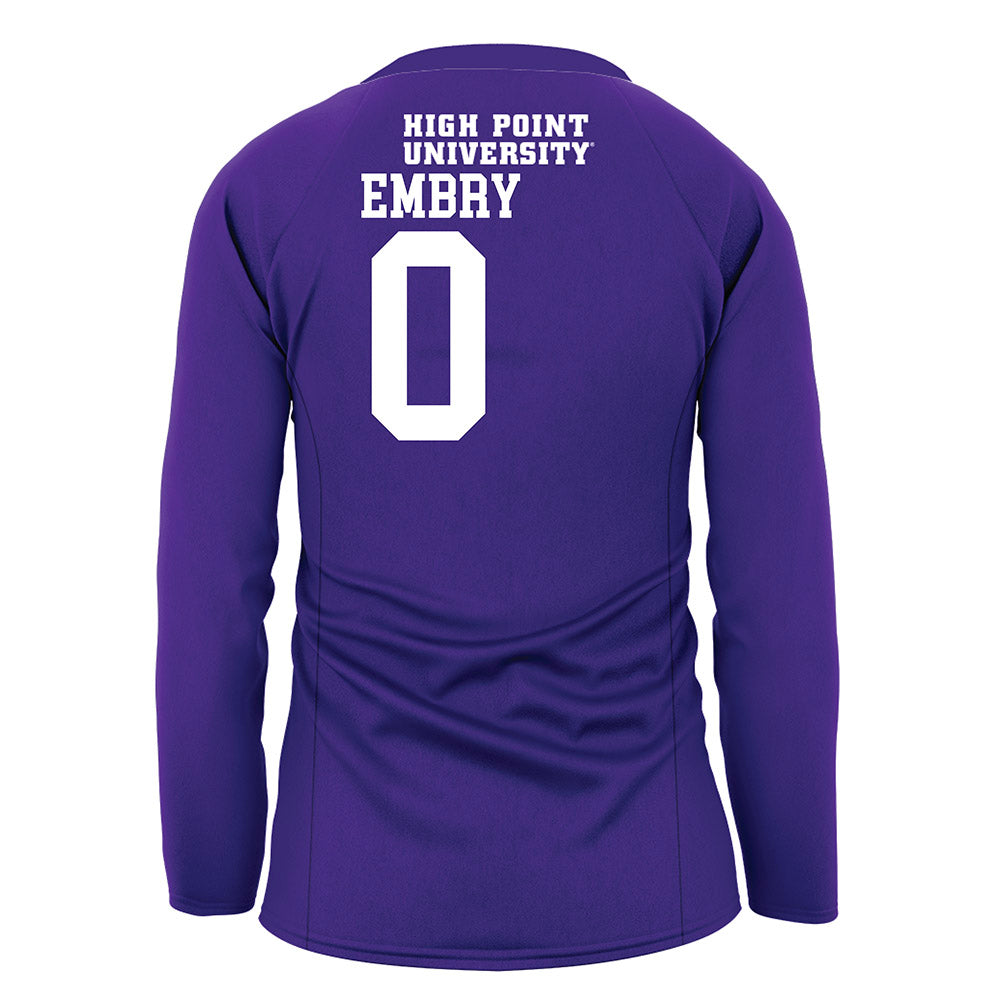 High Point - NCAA Women's Volleyball : Havani Embry - Purple Volleyball Jersey-1