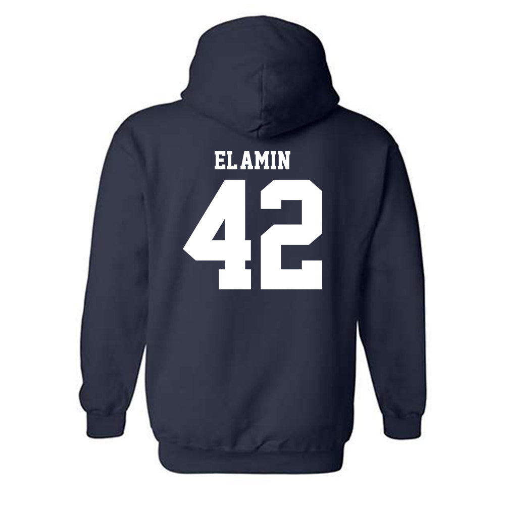 UConn - Men's Basketball Legends : Khalid El-Amin - Classic Fashion Shersey Hooded Sweatshirt-1