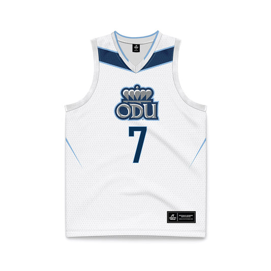 Old Dominion - NCAA Women's Basketball : Kelsey Thompson - White Basketball Jersey-0