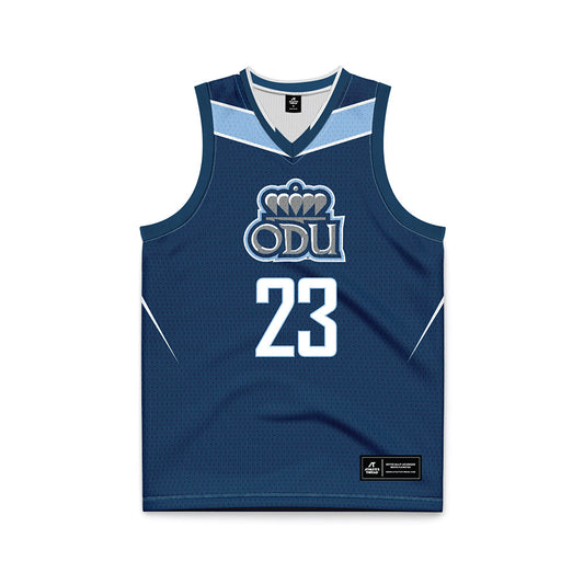 Old Dominion - NCAA Women's Basketball : Shadasia Brackens - Navy Basketball Jersey-0