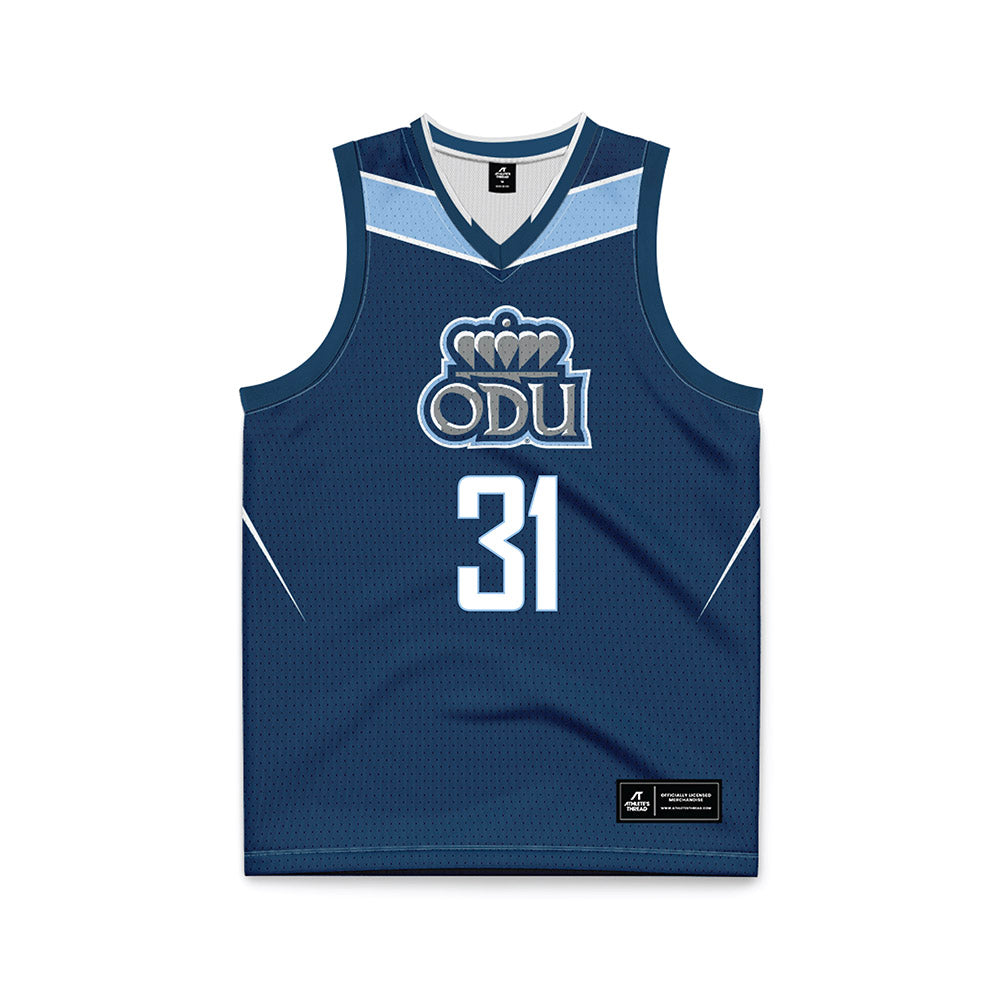 Old Dominion - NCAA Women's Basketball : Monica Bottley - Navy Basketball Jersey-0