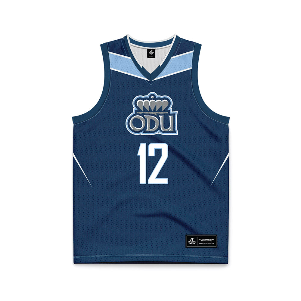 Old Dominion - NCAA Women's Basketball : Landin Kelley - Navy Basketball Jersey-0