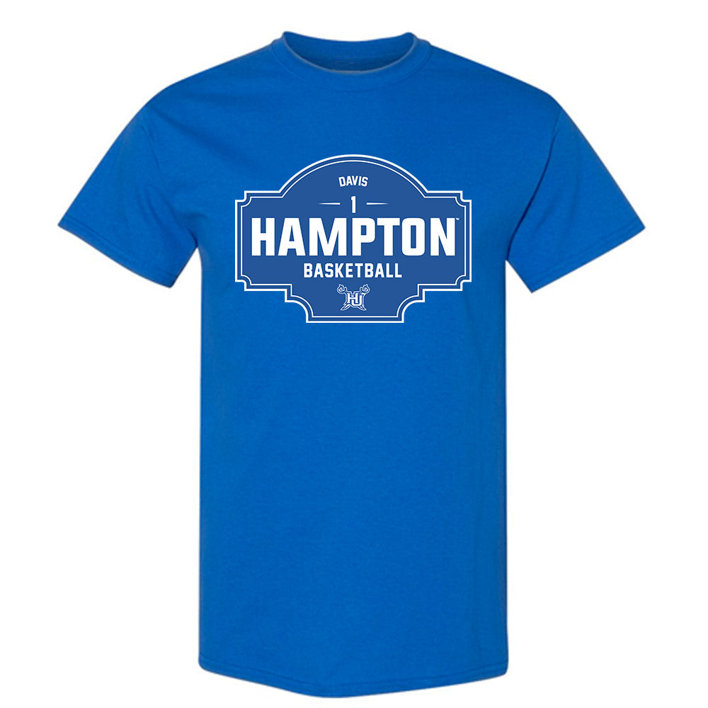 Hampton - NCAA Men's Basketball : Aaron Davis - Classic Fashion Shersey T-Shirt-0