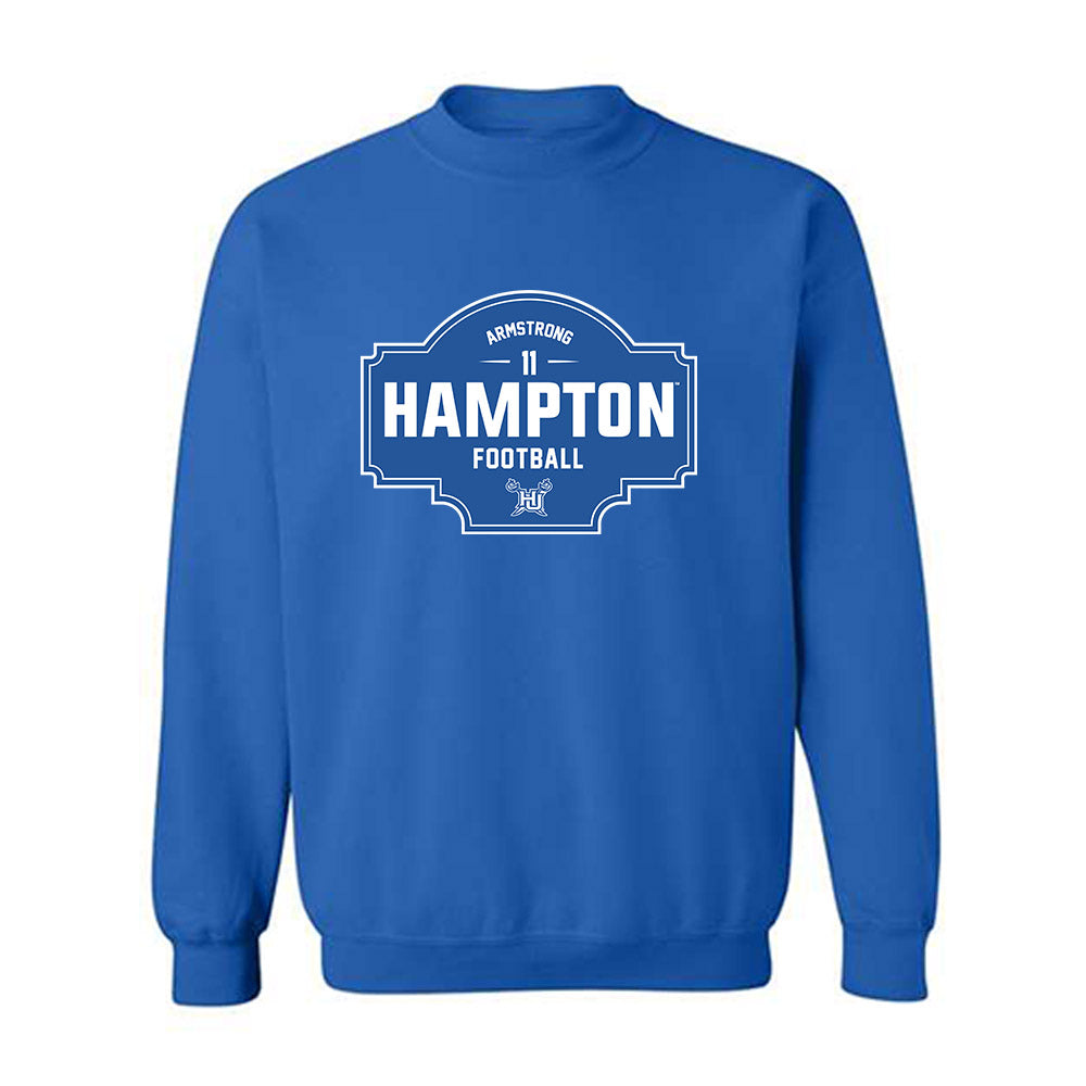 Hampton - NCAA Football : Antonio Armstrong - Classic Fashion Shersey Crewneck Sweatshirt-0