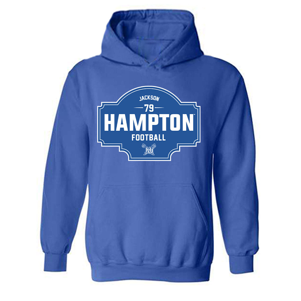 Hampton - NCAA Football : Collen Jackson - Classic Fashion Shersey Hooded Sweatshirt-0