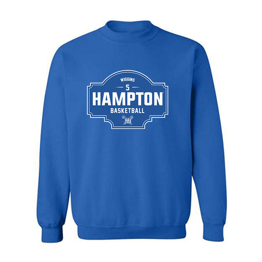 Hampton - NCAA Women's Basketball : Diamond Wiggins - Classic Fashion Shersey Crewneck Sweatshirt-0